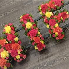 Letters - Mixed Flowers, Foliage Edge