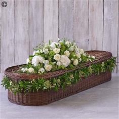 Casket Spray Large and Garland - White