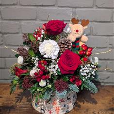 Merry Moments Hatbox Arrangement