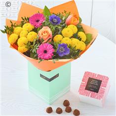 Spring Brights Gift Box With Chocolates