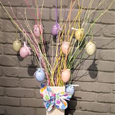 Easter Egg Twig Decoration with Vase