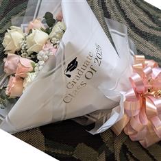 Mixed Pastel Rose Graduation Bouquet